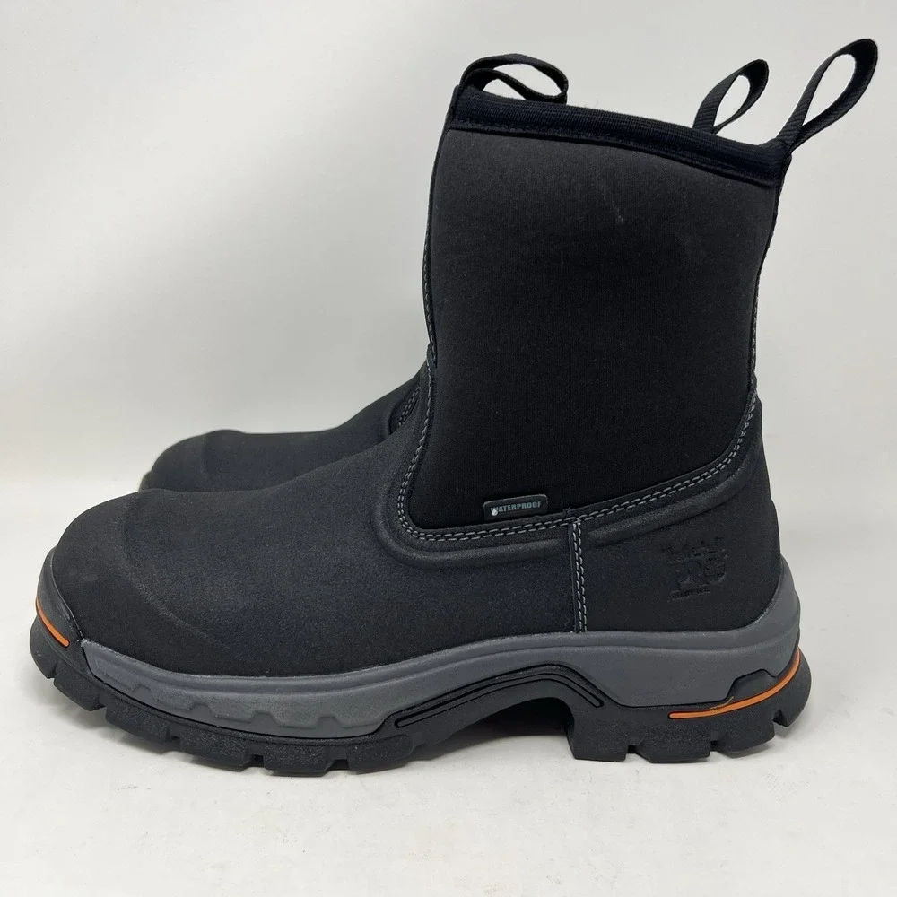 Timberland PRO Men's Size 8M Stockdale Pull On Alloy Safety Toe WP Work Boots